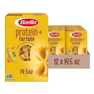 BARILLA Protein+ (Plus) Penne Pasta, 14.5 Ounce (Pack of 12) - plant based  pasta - Made from Lentils, Chickpeas & Peas - Non-GMO, Kosher Certified and