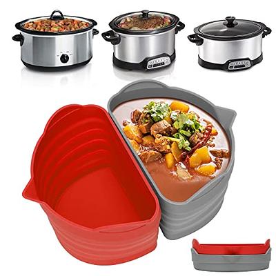 Slow Cooker Liner Fits 6 Quart Crockpot 6 Quart Slow Cooker Silicone Pot  Liner, Reusable Slow Cooker Crock Pot Divider Insert, Leak Proof,  Dishwasher