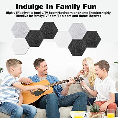 12 Pack Acoustic Panels Sound Proof Foam Panels 12 x 12 x 2 Inches Black  Fireproof Soundproof Acoustic Panels for Walls Absorbing Noise Cancelling