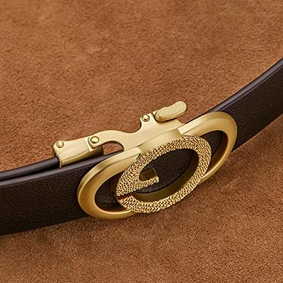 VANNANBA Men's Ratchet Leather Belt