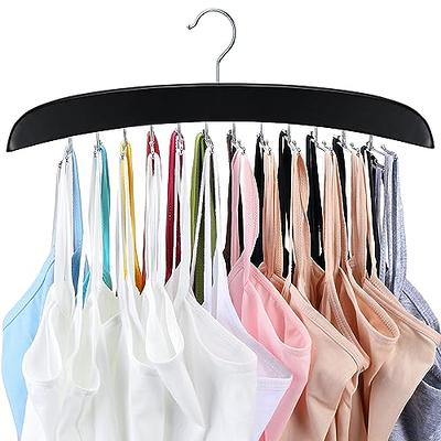 2 Pieces Space Saving Bra Organizer with Wood Tank Top Hanger