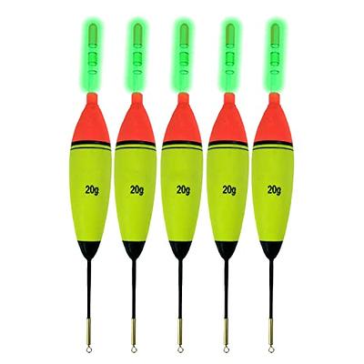 THKFISH Fishing Floats Fishing Bobbers Balsa Wood Floats Spring Bobbers Slip Bobbers For Crappie Panfish Walleyes 5pcs Red/Yellow