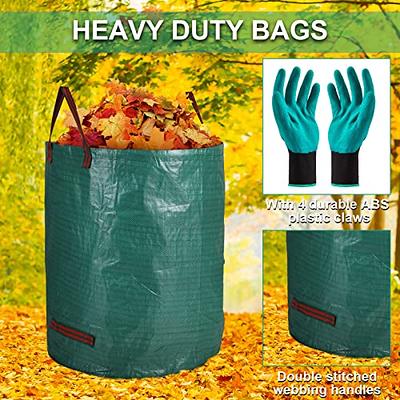 MEKKAPRO 3-Pack 72 Gallons Garden Bag Reusable Yard Waste Bags Green