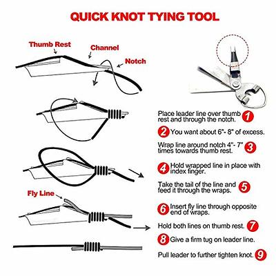 TQONEP Fishing Quick Knot Tying Tool 420 Stainless Steel 4 in 1 Fly Line  Clippers with Zinger Retractor Combo - Yahoo Shopping