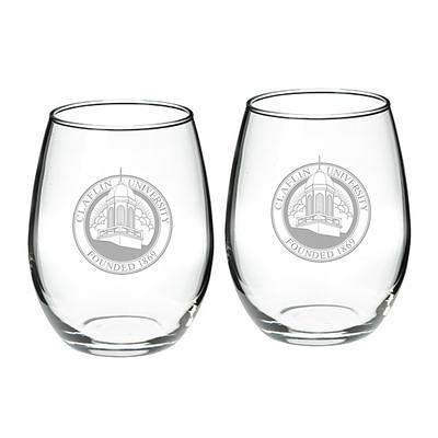 Clemson Tigers 2-Piece 16oz. White Wine Glasses Set
