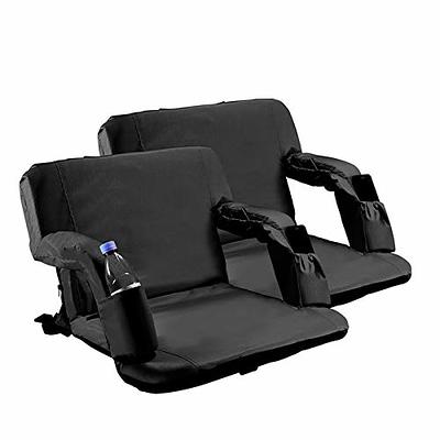 Stadium Seating for Bleachers, Heated Bleacher Seats with Backrest Padded  Cushion and Armrest for Adults and Child Portable Folding Extra Wide
