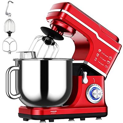 9.5qt Stand Mixer, DOBBOR 660W 7 Speeds Tilt-Head Kitchen Mixers, Food Mixer Bowl with Dough Hook, Whisk, Beater, Splash Guard for Baking Bread, Cake