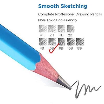 HAIHAOMUM Sketch Pencils for Drawing 6B, 12pcs Professional Art Drawing  Pencils for Shading, Sketching & Doodling