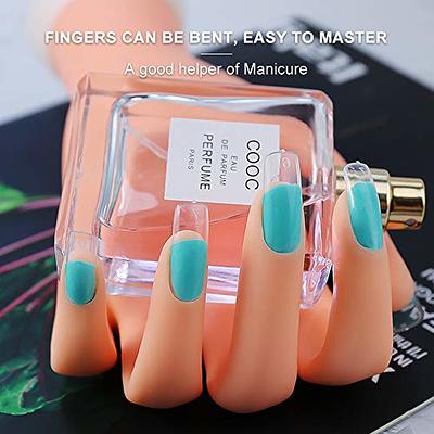 Practice Hand Compatible With Acrylic Nails, Fake Hand Compatible With  Nails Practice, Flexible Bendable Mannequin 