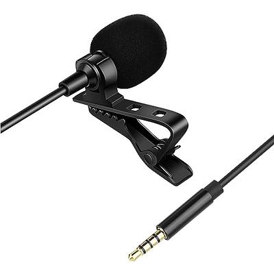 Wireless Lavalier Microphone for Android Phone, Plug-Play Cordless  Omnidirectional Condenser Recording Mic with Noise Reduction and Auto Sync  for