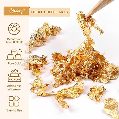 2 Bottles Edible Gold Leaf, Edible Gold Flakes for Cake Decorating Gold Leaf  Flakes, 10g Gold Foil Flakes for Cake, Dessert, Nail Art - Yahoo Shopping