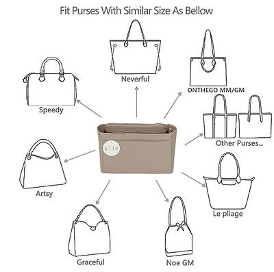 ETTP Purse Organizer Insert For Handbags, Tote Bag Organizer Insert,  Compatible with Marc Jacobs Tote and Onthego (Large, Beige) - Yahoo Shopping