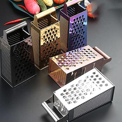 ColorLife Box Grater Set Of 5, 4-Sided Stainless Steel Cheese