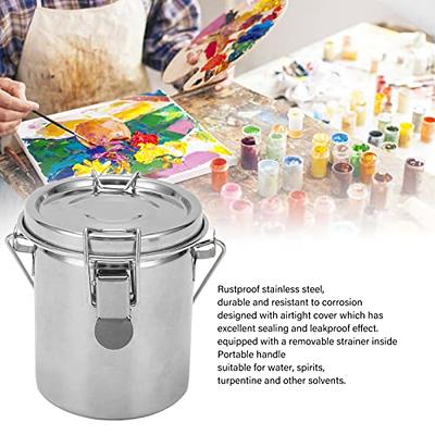 Artist Brush Clean Bucket Stainless Steel Brush Washer for Oil Painting  Medium