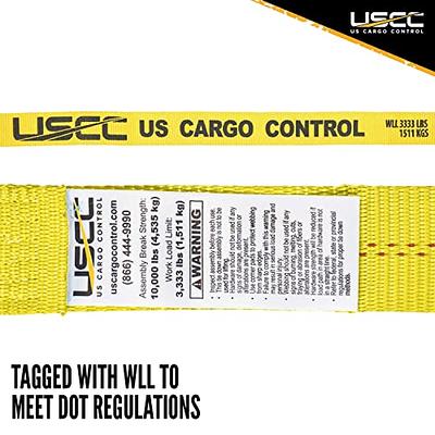 US Cargo Control, Wire Hook Ratchet Strap, 2 Inch Wide X 50 Foot Long,  Yellow Ratchet