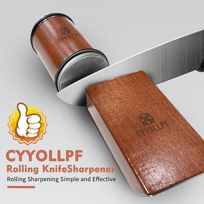 Rolling Knife Sharpener Professional Diamond Knife Sharpener Roller -  Magnetic Angle Technology with 15, 20 Degrees - Rolling Knife Sharpening  Tool