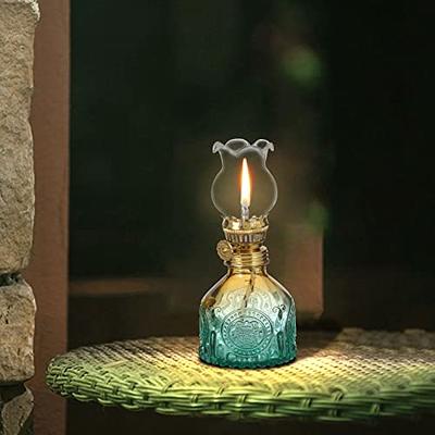 Glass Kerosene Oil Lamp Lantern Vintage Oil Lamps For Indoor Use Decor  Chamber Hurricane Lamp Home Lighting Kerosene Lamp - Candle Holders -  AliExpress