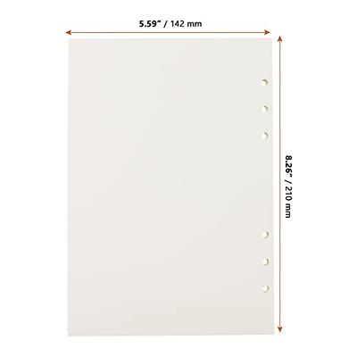 A5 Blank Paper - 150 Sheets (300 Pages) - 6 Hole Punched - 100 GSM