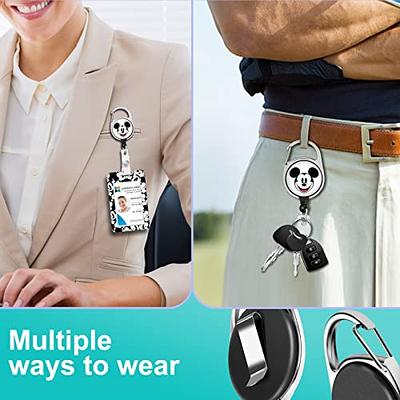 Akkya ID Badge Holder with Lanyard and Retractable Badge Reel Belt