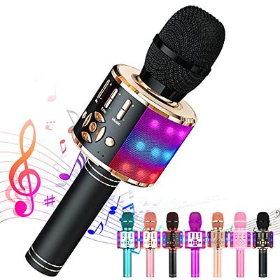 GIFTMIC Kids Microphone for Singing, Wireless Bluetooth Karaoke Microphone  for Adults, Portable Handheld Karaoke Machine, Toys for Boys and Girls Gift