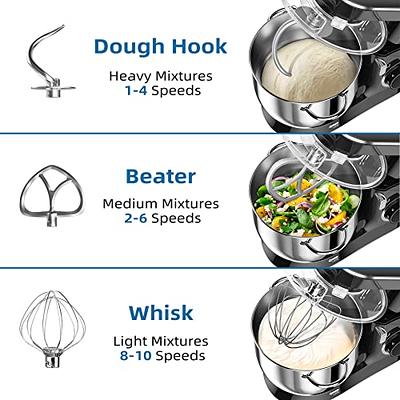 Gdrtwwh Stainless Steel Mixer Bowl Compatible with KitchenAid 4.5-5 Qt  Tilt-head Stand Mixer,with Dough Hook Mixer Slider Mat