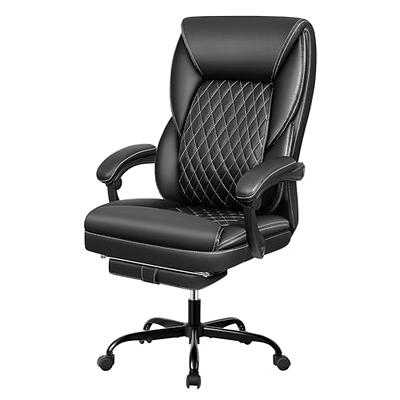 High Back Office Chair with Footrest - Reclining Executive