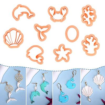  Keoker Polymer Clay Cutters, Ocean Clay Cutters for Polymer  Clay Jewelry, 12 Shapes Sea Life Clay Earring Cutters, Small Earring Cutters  for Polymer Clay Making (Coastal Clay Cutters)