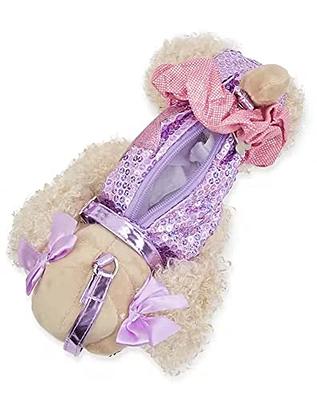 Cudlie Accessories LLC Poochie And Co Little Girls Plush Animal Shaped  Purse, Kids Fashion Handbags