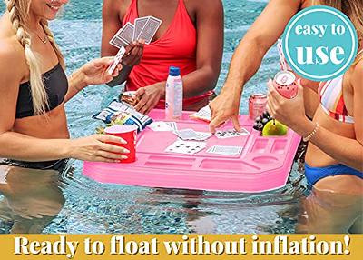 Polar Whale Floating Drink Holder Refreshment Table Tray for Pool Beach  Party Float Lounge Durable Black Foam 7 Compartment UV Resistant