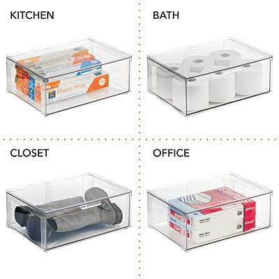 Vtopmart 7.6 H Clear Stackable Storage Drawers, 4 Pack Plastic Organizers  Bins for Skincare, Cosmetics, Beauty Supplies,Ideal for Vanity,  Bathroom,Kitchen Countertop,Cabinet Organization - Yahoo Shopping