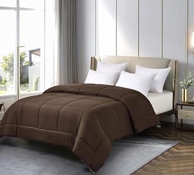 Sweet Home Collection Down Alternative Polyester Comforter Box Stitch  Microfiber Bedding - King, Beige