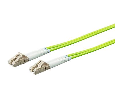 Monoprice Single-Mode Fiber Optic Cable - LC/LC, UL, 9/125 Type, Duplex,  Yellow, 1m, Corning 