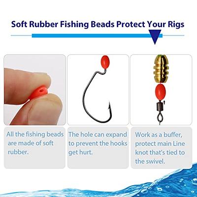 Dovesun Soft Rubber Fishing Beads Fishing Accessories Fishing Bait Eggs  Oval Luminous Fishing Beads with Fishing Tackle-Box 0.31 * 0.47in(230pcs) -  Yahoo Shopping