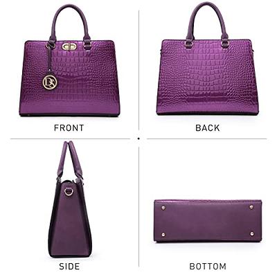 2pcs Crocodile Embossed Tote Bag With Purse, Best Work Bag For Women