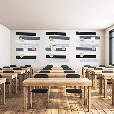 Vuzvuv 8Pcs Yellow White Cork Board Bar Strips with 35 Pushpins,  Self-Adhesive Bulletin Board Strips No Damage for Wall, Felt Pin Board for  Paste