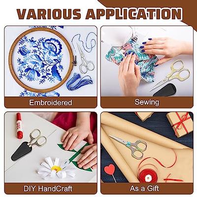 Zhehao 6 Pairs 5 Sewing Embroidery Scissors with 6 Pcs Artificial