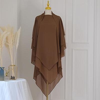 Muslim Women Robe Dress 3 Layer Premium Chiffon Garment Jilbab