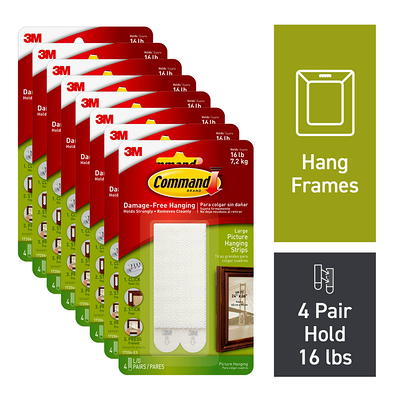 Command X-Large Picture Hanging Strips, Black, 16/Pack (17217BLK