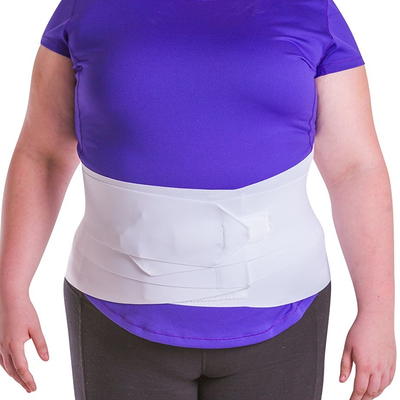 Women's Back Brace for Female Lower Back Pain - Lightweight Soft White  Elastic Lumbar Compression Support Belt is Discreet Under Clothes for Ladies,  Nurses, Walking 