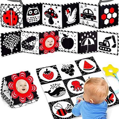 Black and White High Contrast Soft Cloth Book Baby Newborn Sensory Toys