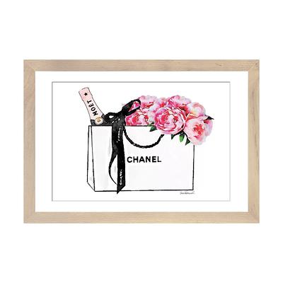 Framed Canvas Art (Champagne) - Louis Vuitton Bag and Louboutin Heels by Cece Guidi ( Fashion > Fashion Brands > Christian Louboutin art) - 26x18 in