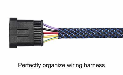 25ft - 1/2 inch PET Expandable Braided Sleeving – BlackBlue – Alex Tech  Braided Cable Sleeve - Yahoo Shopping