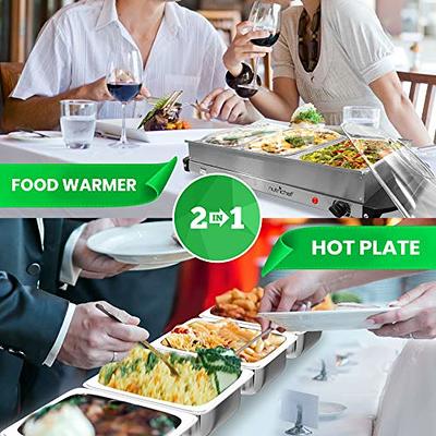 Warming Tray Food Warmer Plate Electric Warming Hot Plate with Adjustable  Temperature Control and Touch Panel Keep Food Warm for Buffet Serving