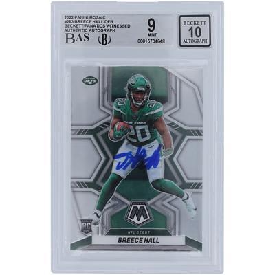 Elijah Moore New York Jets Autographed 2021 Panini Prizm #346 Beckett Fanatics Witnessed Authenticated Rookie Card