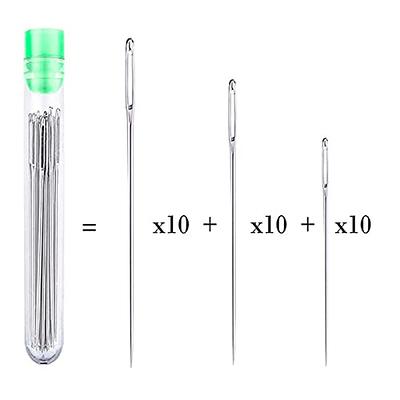 25pcs Large Eye Sewing Needles, 5 Sizes Tapestry Needle Embroidery Needles  Yarn Needles Quilting Needles with Wooden Needle Case Stainless Steel Wool