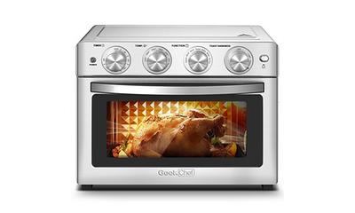 WHALL AF06D02-M-6L Whall 12-in-1 Stainless Steel 6.3Qt Air Fryer Oven with  LED Digital Touchscreen