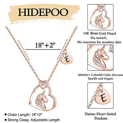 Hidepoo 6 Year Old Girl Gifts - Unicorn Gifts for Girls Age 6-8 Unciron  Necklace for