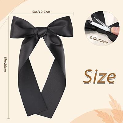 2Pcs Long Ribbon Hair Bows for Girls Hair Clip Silk Hair Bow Ribbon Hair  Accessories for Baby Toddlers Infant Teens Kids (Black) - Yahoo Shopping