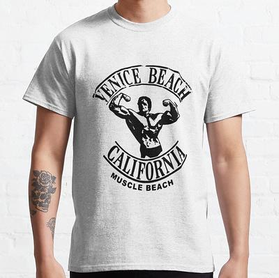 Venice Beach T-shirtvenice Beach California, Muscle Beach T-shirt_by  Eggstoastbacon_ Classic T-Shirt - Yahoo Shopping