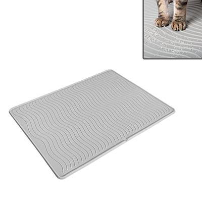 PetFusion ToughGrip Waterproof Cat Litter Mat w/Inner Channels & Raised  Outer Lip, Large, Premium Grade Silicone